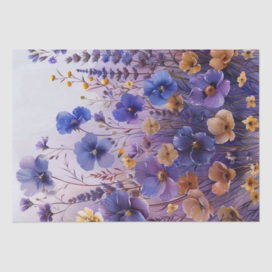 Ontkoppeling van wilde bloemen tissuepapier (Voorkant)