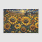 ontkoppeling van zonnebloemvelden tissuepapier (Voorkant)