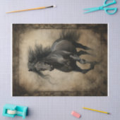 Ontkoppeling van zwarte paarden tissuepapier (Craft)