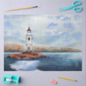 Ontkoppeling Waterverf vuurtoren Tissuepapier (Craft)