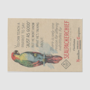  ontkoppelingspagina Ephemera Parrot Catalog en Tissuepapier