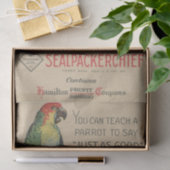  ontkoppelingspagina Ephemera Parrot Catalog en Tissuepapier (Geschenk)