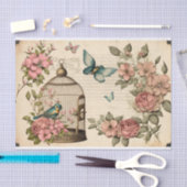 ontkoppelpapier Roze vlekvlinders Tissuepapier (Craft)