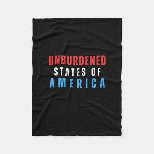 Ontlast Staten van Amerika Tekst Fleece Deken (Voorkant)