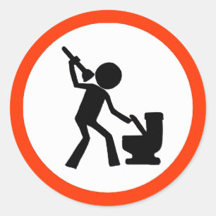 Ontlastingszone Ronde Sticker