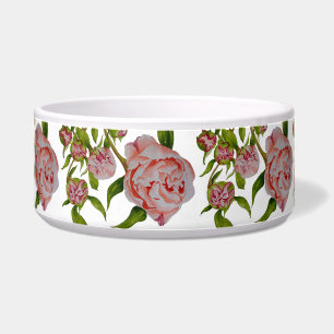 Ontluikende Pioenen op een Salade Bowl Voerbakje