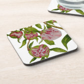 Ontluikende pioenen op Onderzetters (Linkerzijde)