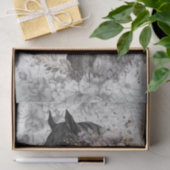 Ontmanteling van zwarte paarden tissuepapier (Geschenk)