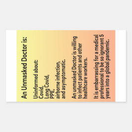 Ontmaskerde artsen info papieren stickers