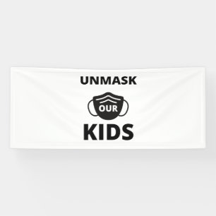 Ontmaskeren van onze kinderen spandoek