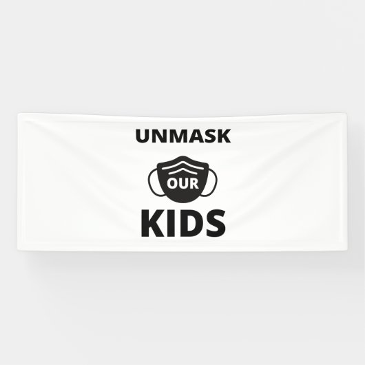 Ontmaskeren van onze kinderen spandoek (Horizontaal)