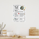 Ontmoet de leraar Modern Terug naar School Flyer Poster (Keuken)