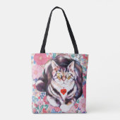 Ontmoet Lulu de kat op Canvas tas (Achterkant)