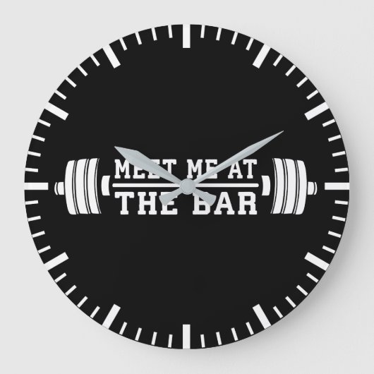 Ontmoet me aan de bar - Barbell - Workout Grote Klok (Voorkant)