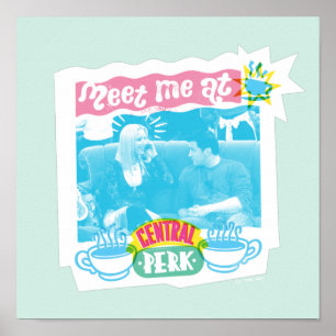 Ontmoet me bij Central Perk Neon Grafisch Poster