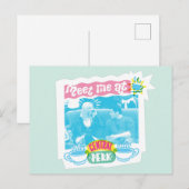 Ontmoet me bij Central Perk Neon Graphic Briefkaart (Voorkant / Achterkant)