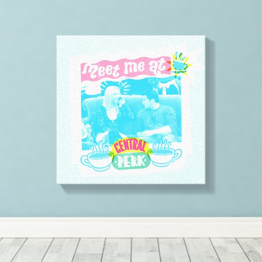 Ontmoet me bij Central Perk Neon Graphic Canvas Afdruk (Insitu (Houten vloer))