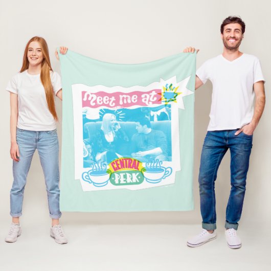 Ontmoet me bij Central Perk Neon Graphic Fleece Deken (In situ)