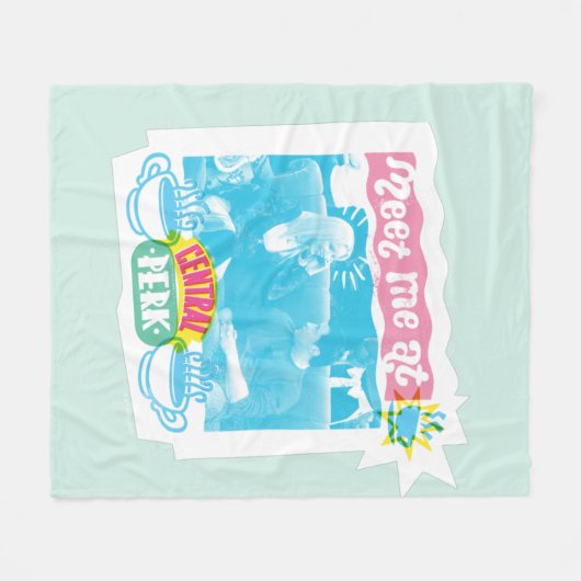 Ontmoet me bij Central Perk Neon Graphic Fleece Deken (Voorkant (Horizontaal))