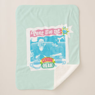 Ontmoet me bij Central Perk Neon Graphic Sherpa Deken