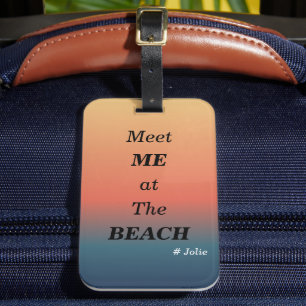 Ontmoet Me Bij Het Strand Zomer Strand Zonsopgang  Bagagelabel