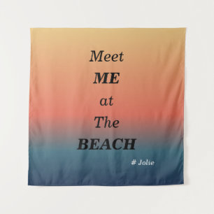 Ontmoet Me Bij Het Strand Zomer Strand Zonsopgang  Wandkleed