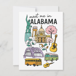 Ontmoet me in Alabama Iconische oriëntatiepunten R Briefkaart