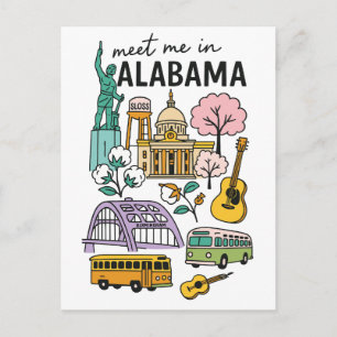 Ontmoet me in Alabama Iconische oriëntatiepunten R Briefkaart