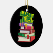 Ontmoet me in de bibliotheek keramisch ornament (Rechts)