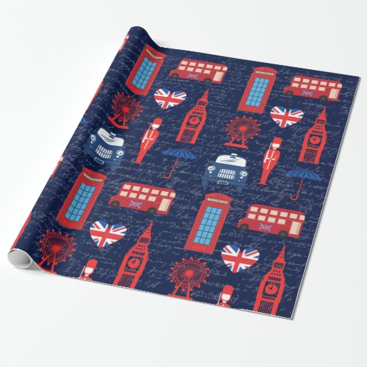 Ontmoet me in London Wrapping Paper Cadeaupapier (Uitgerold)