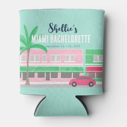 Ontmoet me in Miami Bachelorette Blikjeskoeler (Voorkant)