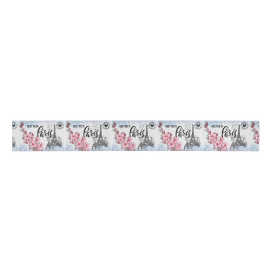 Ontmoet me in Parijs 3-inch breedtegraad Grosgrain Lint (Voorkant)