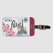 Ontmoet me in Parijs Bagagelabel (Voorkant (horizontaal))