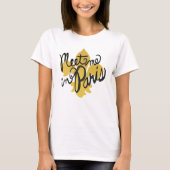 Ontmoet me in Parijs Black en Gold T-shirt (Voorkant)