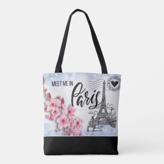 Ontmoet me in Parijs Canvas tas (Achterkant)