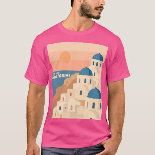 Ontmoet me in Santorini: minimalistische Griekse k T-shirt
