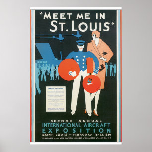 Ontmoet me in St. Louis Vintage Travel Poster Artw