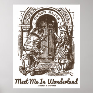 Ontmoet me in Wonderland Queen Alice Frog Doorway Poster