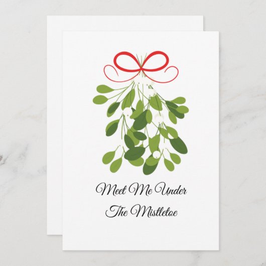 Ontmoet me onder de maretak feestdagenkaart (Voorkant / Achterkant)