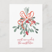 Ontmoet me onder de mistletoe briefkaart (Voorkant)