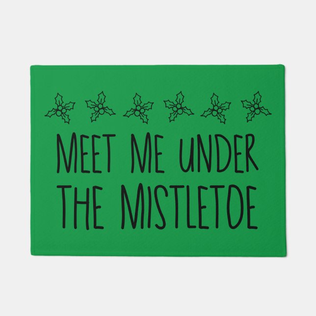Ontmoet me onder de mistletoe deurmat (Voorkant)