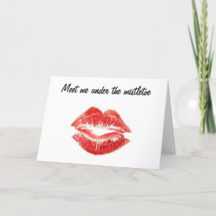 ONTMOET ME ONDER DE MISTLETOE FEESTDAGEN KAART