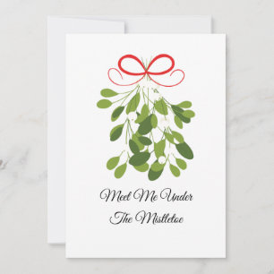 Ontmoet me onder de mistletoe feestdagenkaart