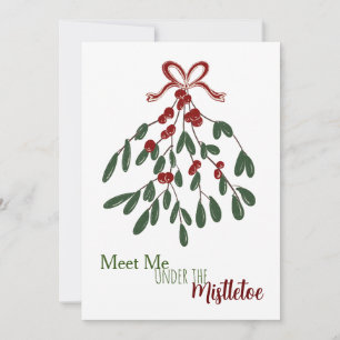 Ontmoet me onder de Mistletoe Feestdagenkaart