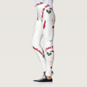 Ontmoet me onder de Mistletoe  kerstman Leggings (Links)