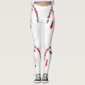 Ontmoet me onder de Mistletoe  kerstman Leggings (Voorkant)