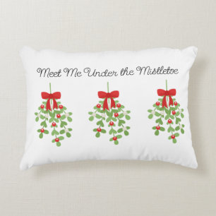 Ontmoet me onder de Mistletoe Reversible Kerstmis Accent Kussen