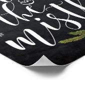 Ontmoet me onder de mistletoe-vakantiewiskundedruk poster (Hoek)