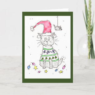 Ontmoet me onder de Mouseltoe Christmas Kaart