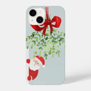 Ontmoet me onder Mistletoe Fun Kerstkerstkerstkers iPhone 14 Hoesje